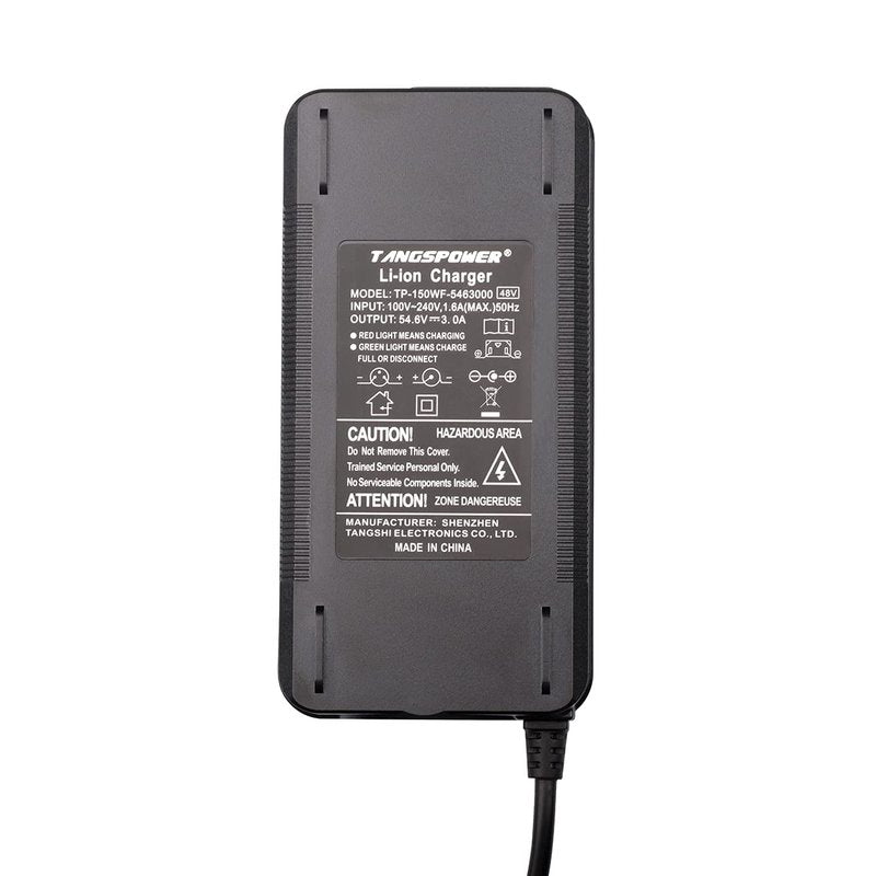 48V Charger Moped Style Charger Output 54.6V 1.5A 48 Volt RCA 10mm Plug for 13S 48v 18Ah Battery Pack (3, Amps)