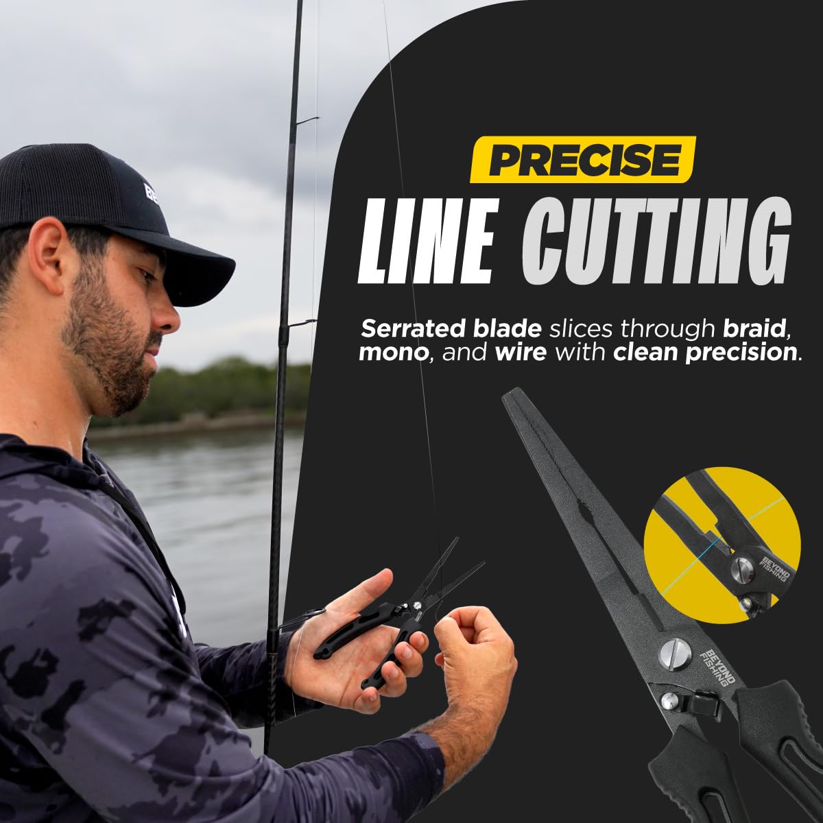 Beyond Fishing Long Nose Pliers 8.5 in - Yellow