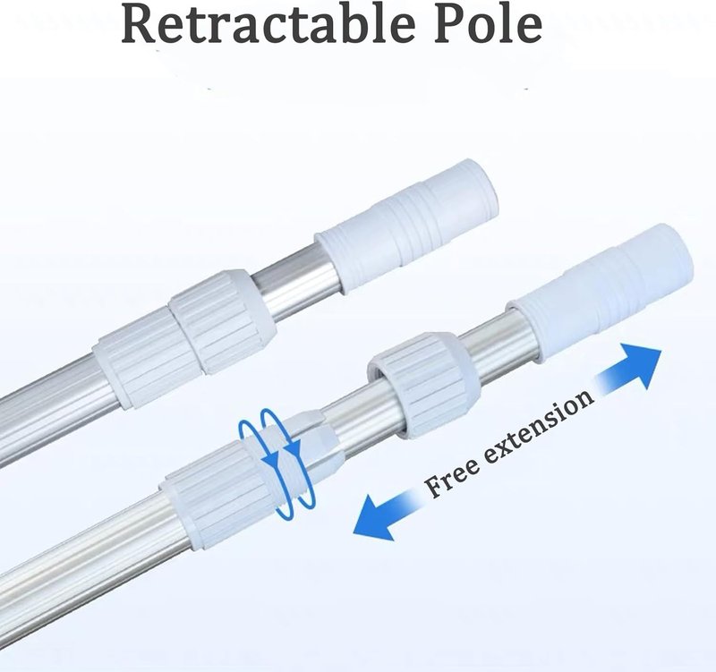 Pool Safety Hook - 12 Ft Aluminum Telescopic Rescue Pole for Swimming Pools | Essential Safety Equipment