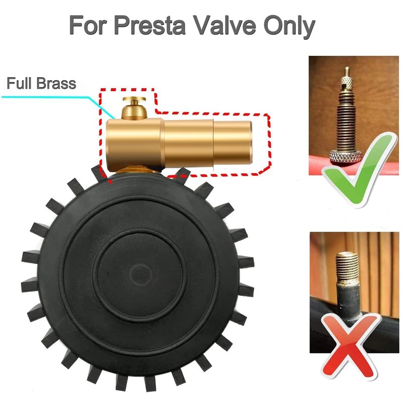 GODESON Presta Valve Pressure Gauge with Air Pressure Relief for Mountain Bicycle Fat Tires,Low Pressure Range to 30 PSI/2BAR…