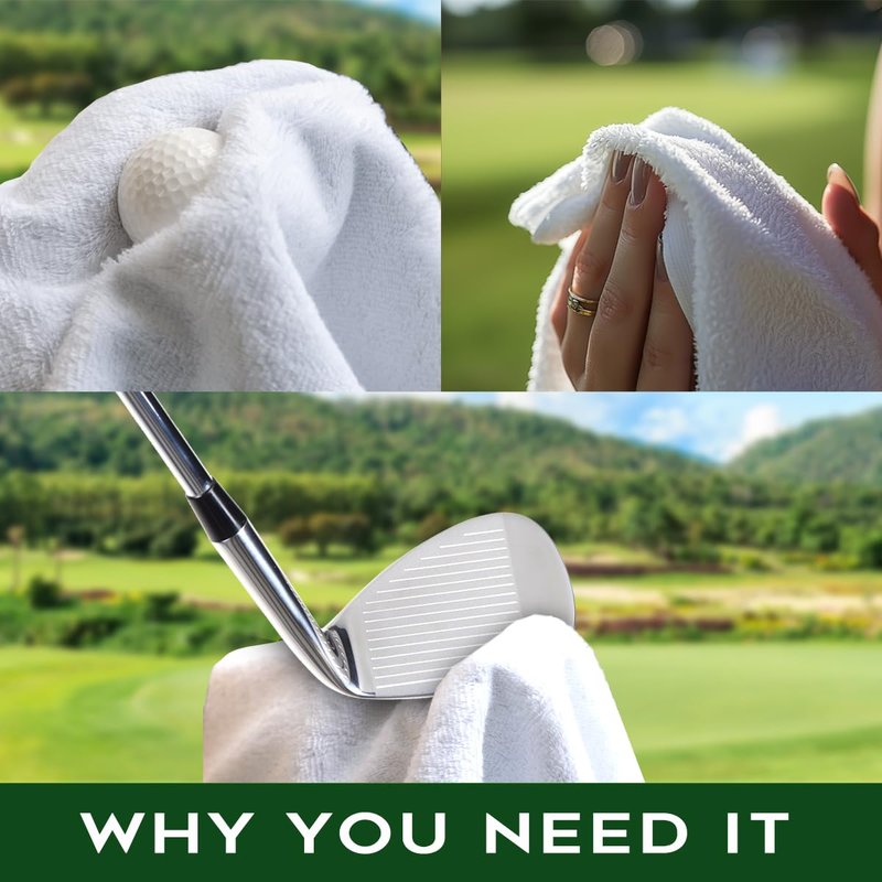 rofiowa Hole in One Club Polyester and Cotton Blend Printed Golf Towel, Funny Golf Accessories for Men Women, Golf Gift for Golf Fan Dad Mom, Golf Lover Father's Day Birthday Gift