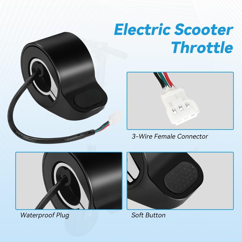 EOPOAYI Electric Scooter Thumb Throttle Accelerator & Charging Port Replacement for Gotrax GXL V2 E-Scooter GOTRAX Apex XL XR Ultra Rival Elite Accessories Parts with Hardware