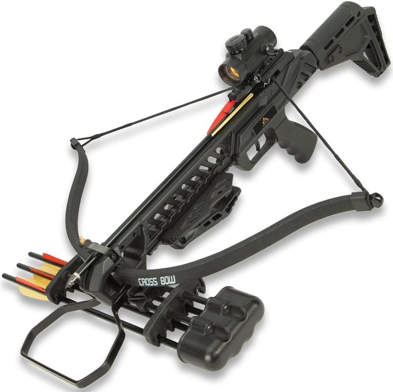 Avalanche Hellhound Recurve Crossbow - 175-Lb Draw Weight, 255 FPS | Includes Scope, Bolts & Quiver