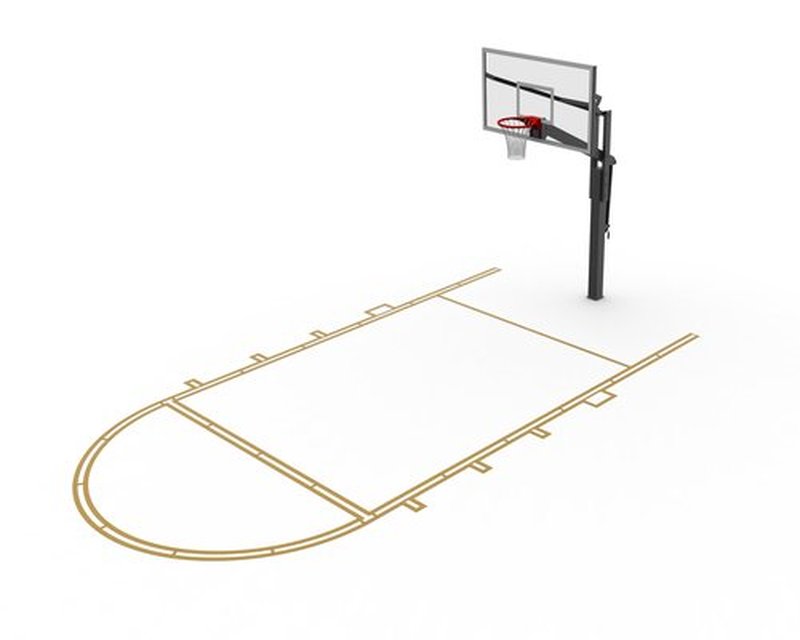Murray Sporting Goods Basketball Court Marking Stencil Kit Free Throw Lane/Key Only for Driveway, Asphalt or Concrete