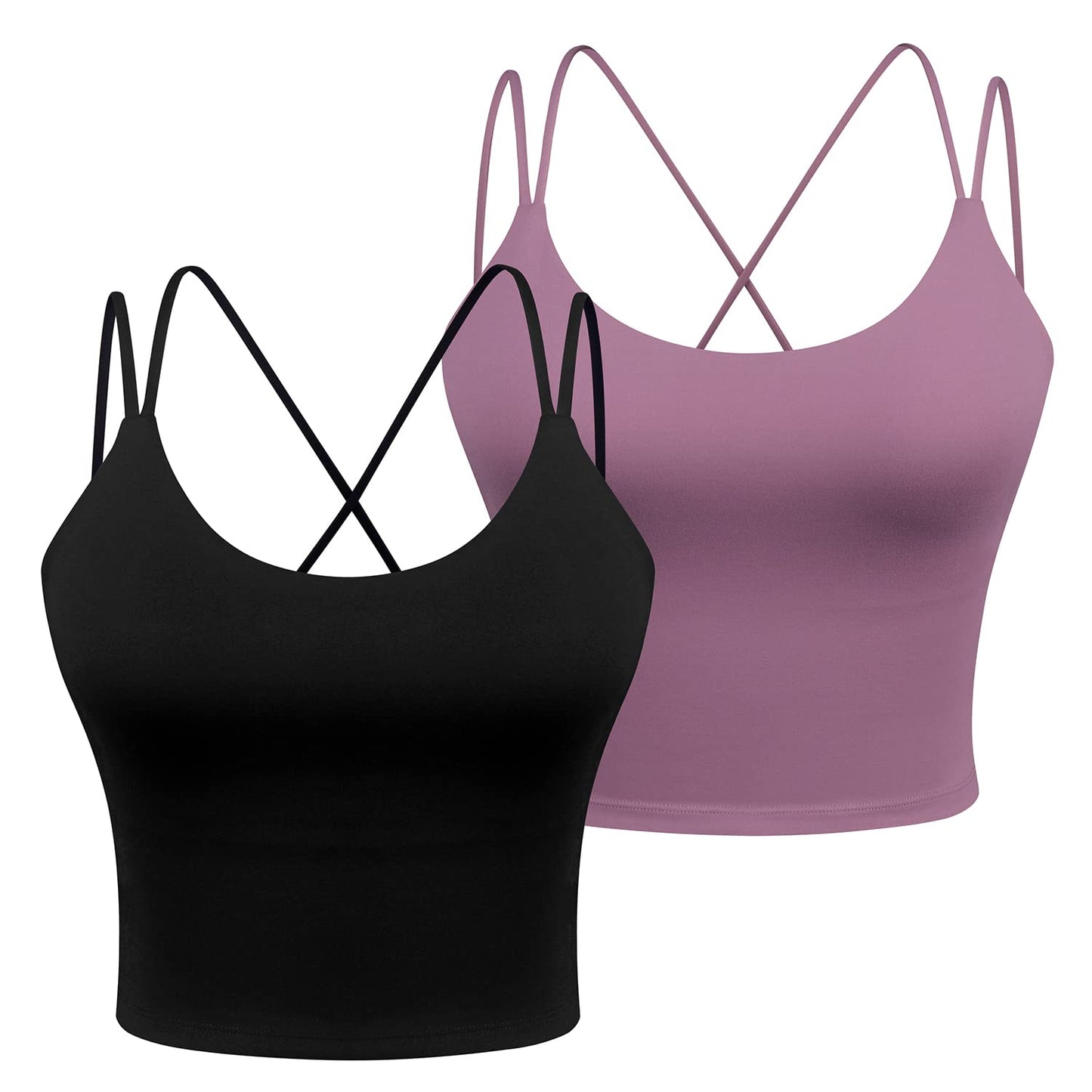 Sports Bra for Women Longline Padded Bra Yoga Crop Tank Tops Fitness Workout Running Top