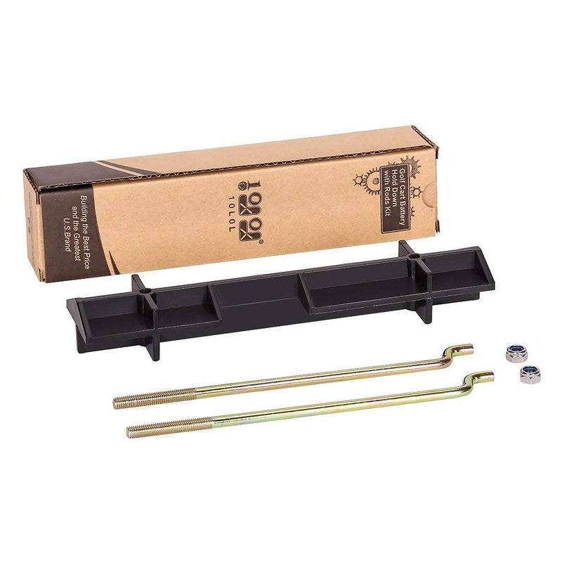 Golf Cart Battery Hold Down Plate with Rods Kit for EZGO TXT RXV 1994-up Gas and Electric Gas and Electric Golf Cart, OEM# 70045G01 01101-G01
