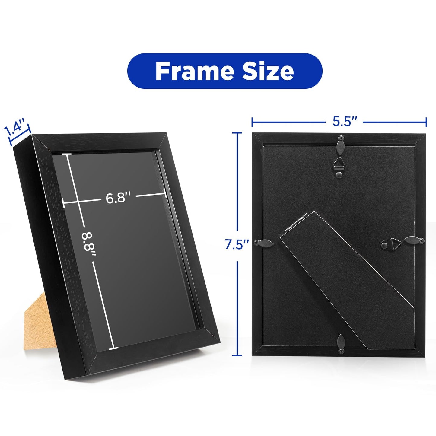 7x9 Enamel Pin Display Frame, Pin Collection Shadow Box, Desktop and Wall Display, Pin Display Case, Black