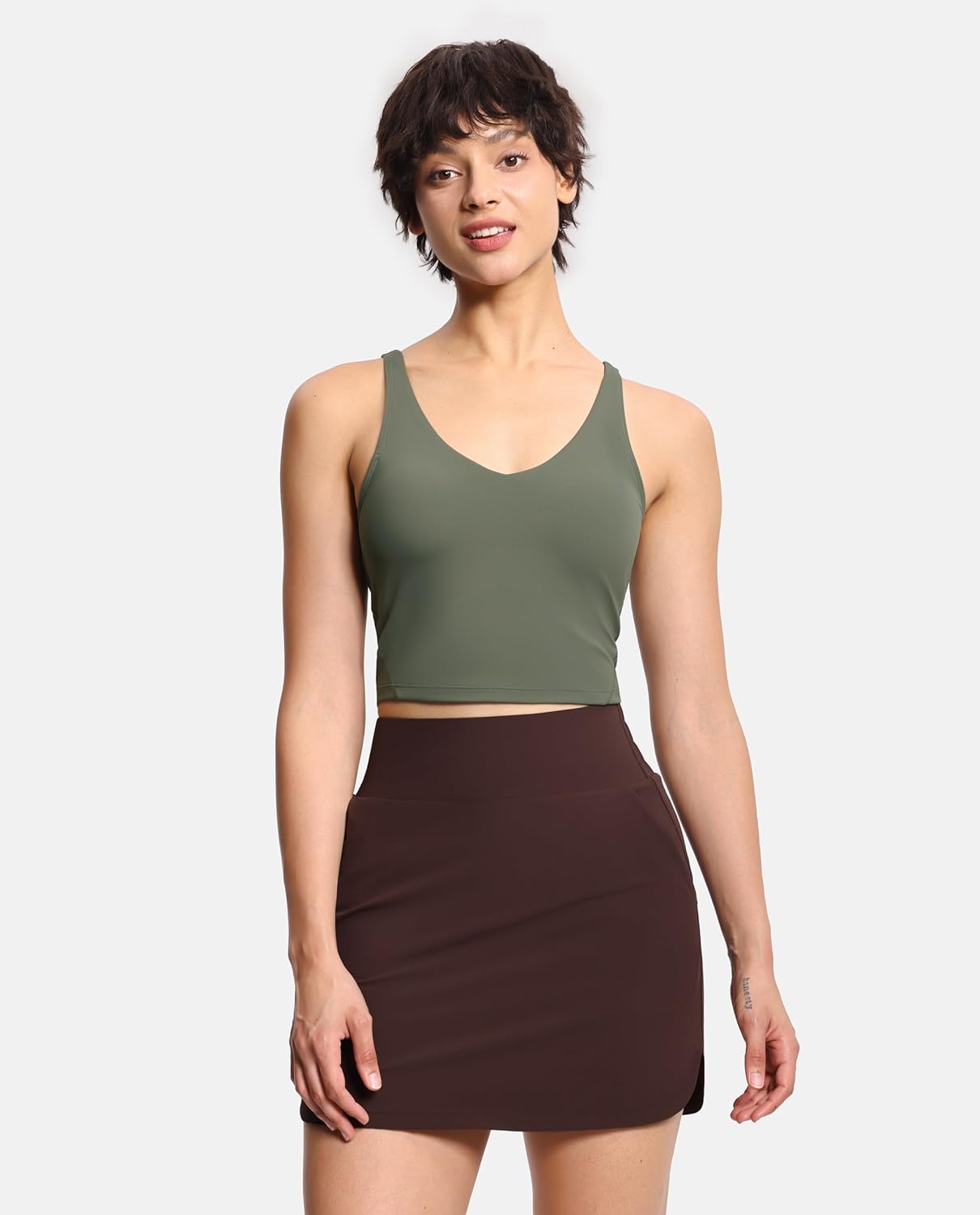 Womens' Longline Wirefree Padded Sports Bra - Medium Support for Active Lifestyle