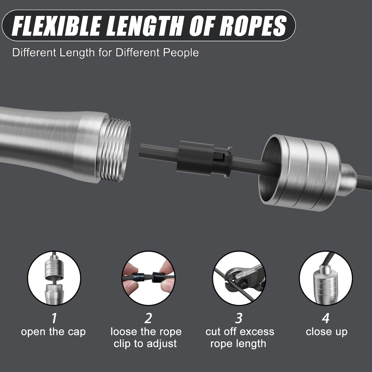 Speed Jump Rope for Fitness | Adjustable Skipping Rope with Alloy & Silicone Handles - Perfect for Home Gym Workouts