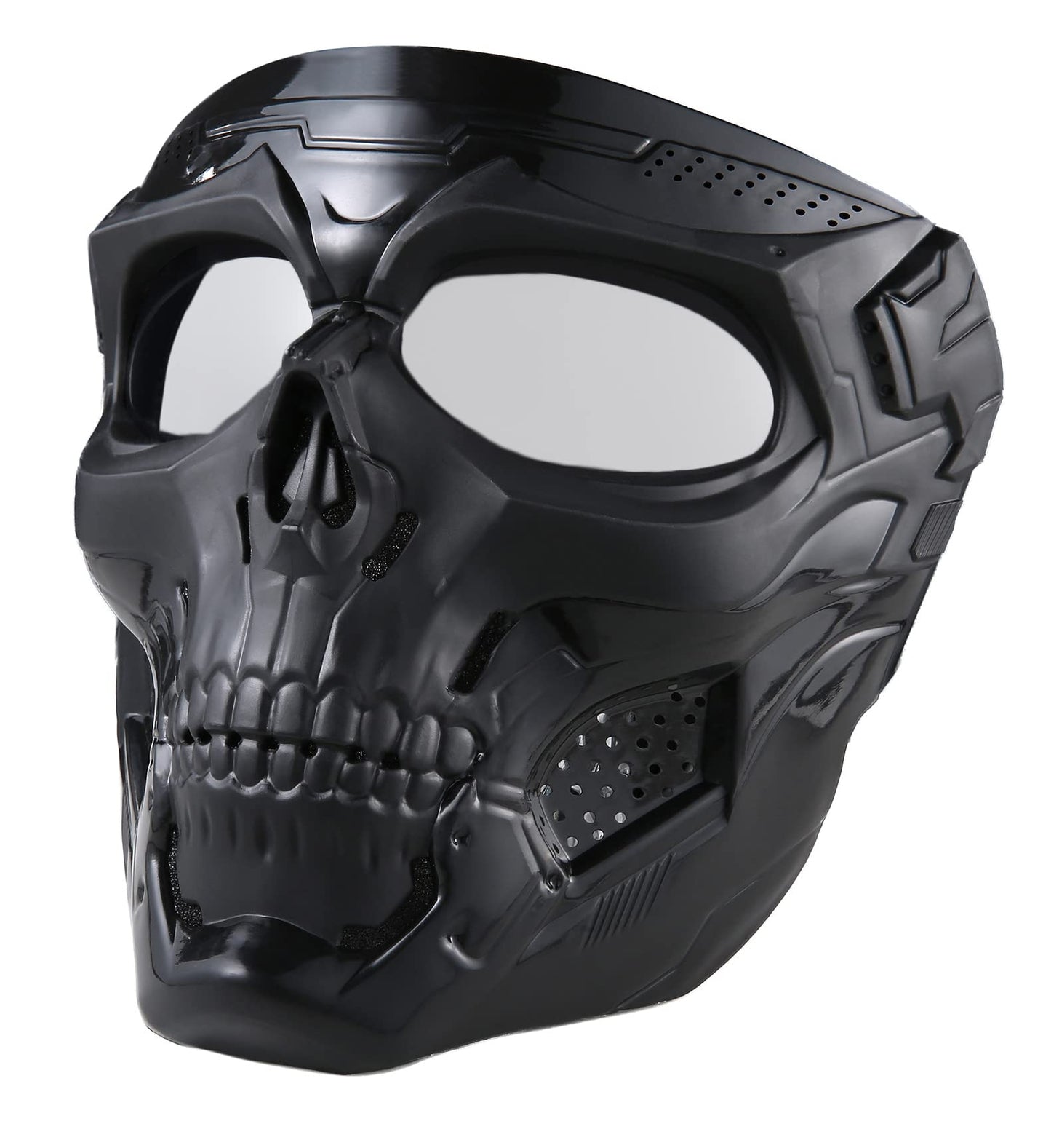 Airsoft Skull Mask Full Face Tactical Masks with PC Lens，Resistant Army Fans Supplies Tactical Mask for Halloween Paintball Game Movie Props Party and Other Outdoor Activities