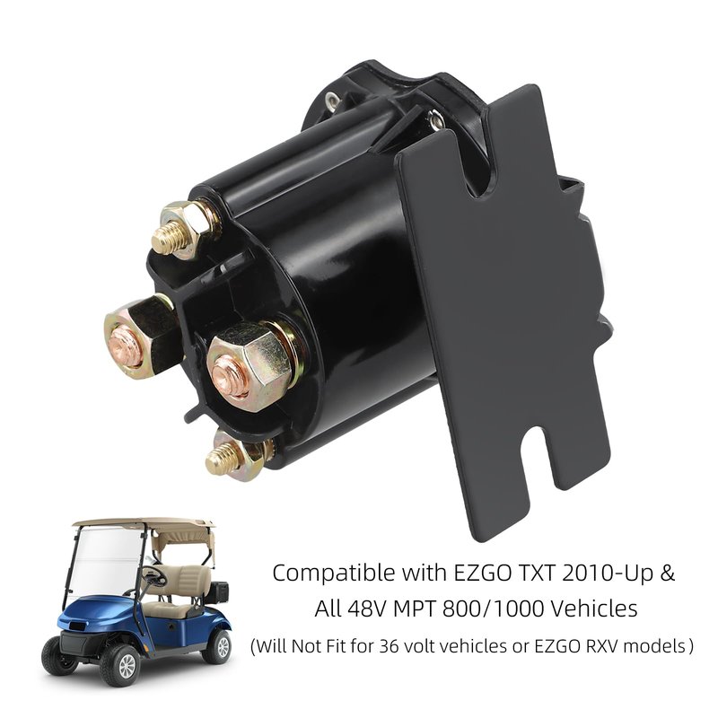 Roykaw Golf Cart 48V Solenoid Compatible with EZGO TXT 2010-up & All 48V MPT 800/1000 Electric Golf Cart, Replace OEM # 612711