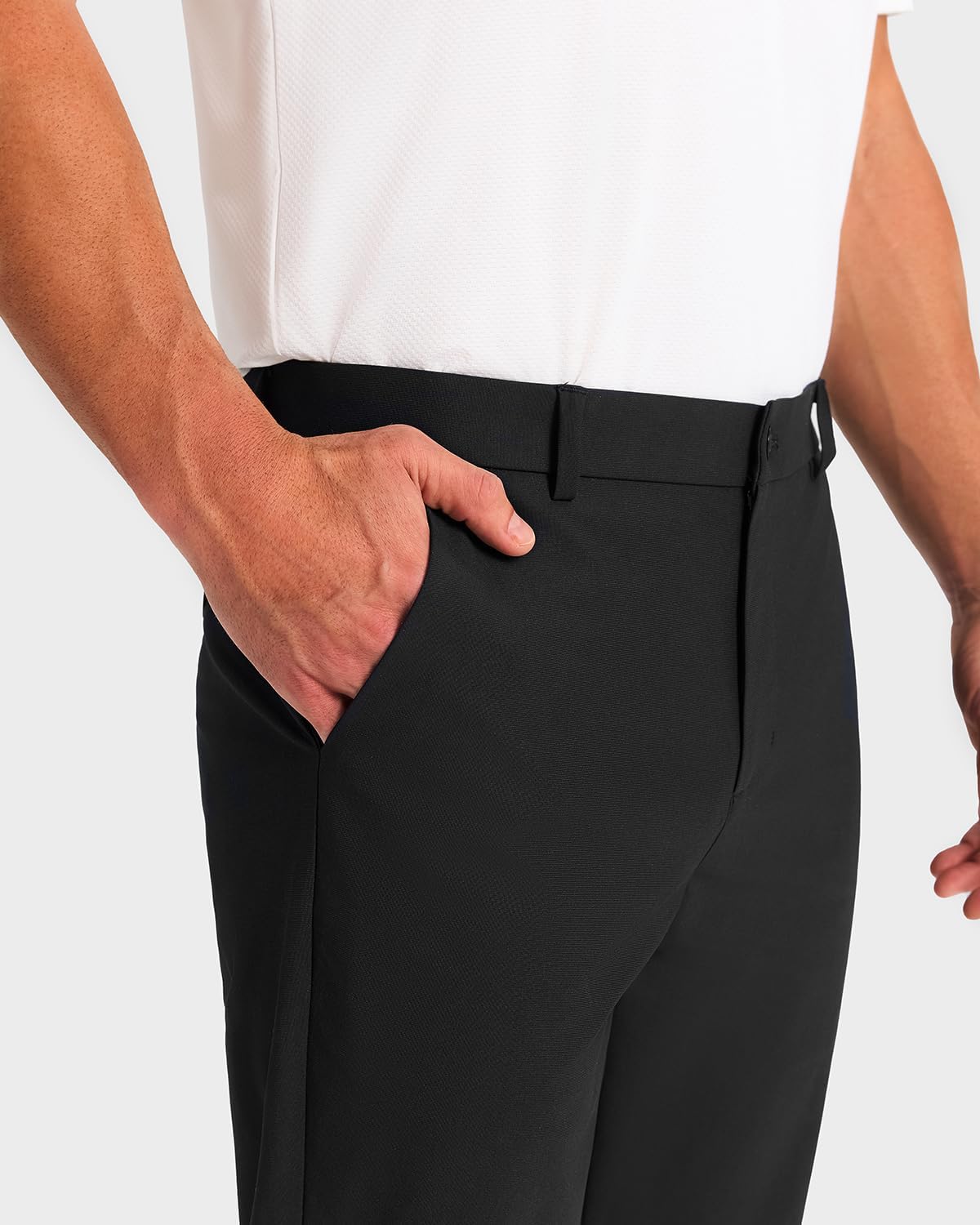Mens Classic Fit Golf Pants - Stretch Lightweight Dress Pants with Pockets | 30''/32''/34'' Sizes