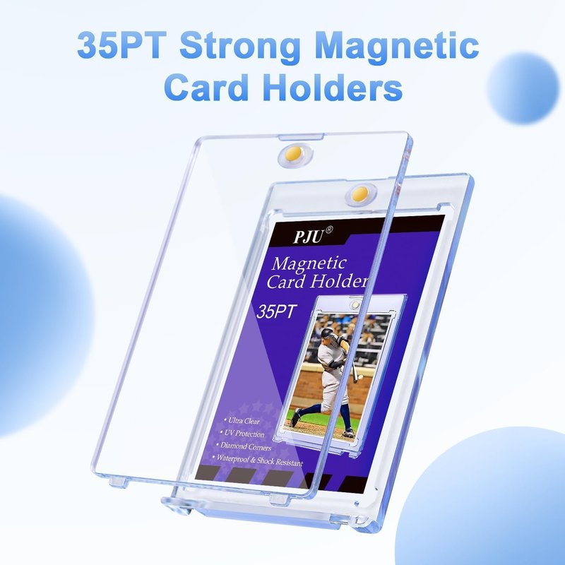 Magnetic Card Holder - 30ct One Touch Trading Card Protectors | Hard Plastic, U-V Protection for Sports Cards