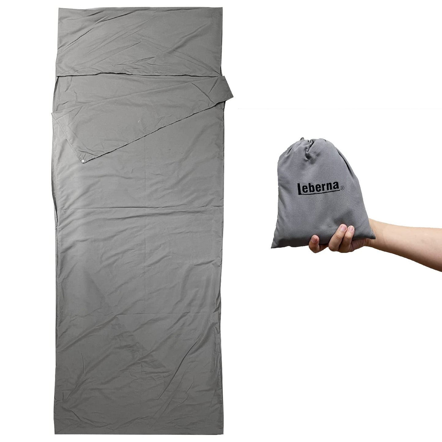 Sleeping Bag Liner Ultralight Adult Sleep Sack Travel Sheets for Hotel Sleeping Bags for Adults Liners Sheet Cotton Lightweight Camping Inner Hostel Fresh Back Backpacking NO Zipper Traveling Bed