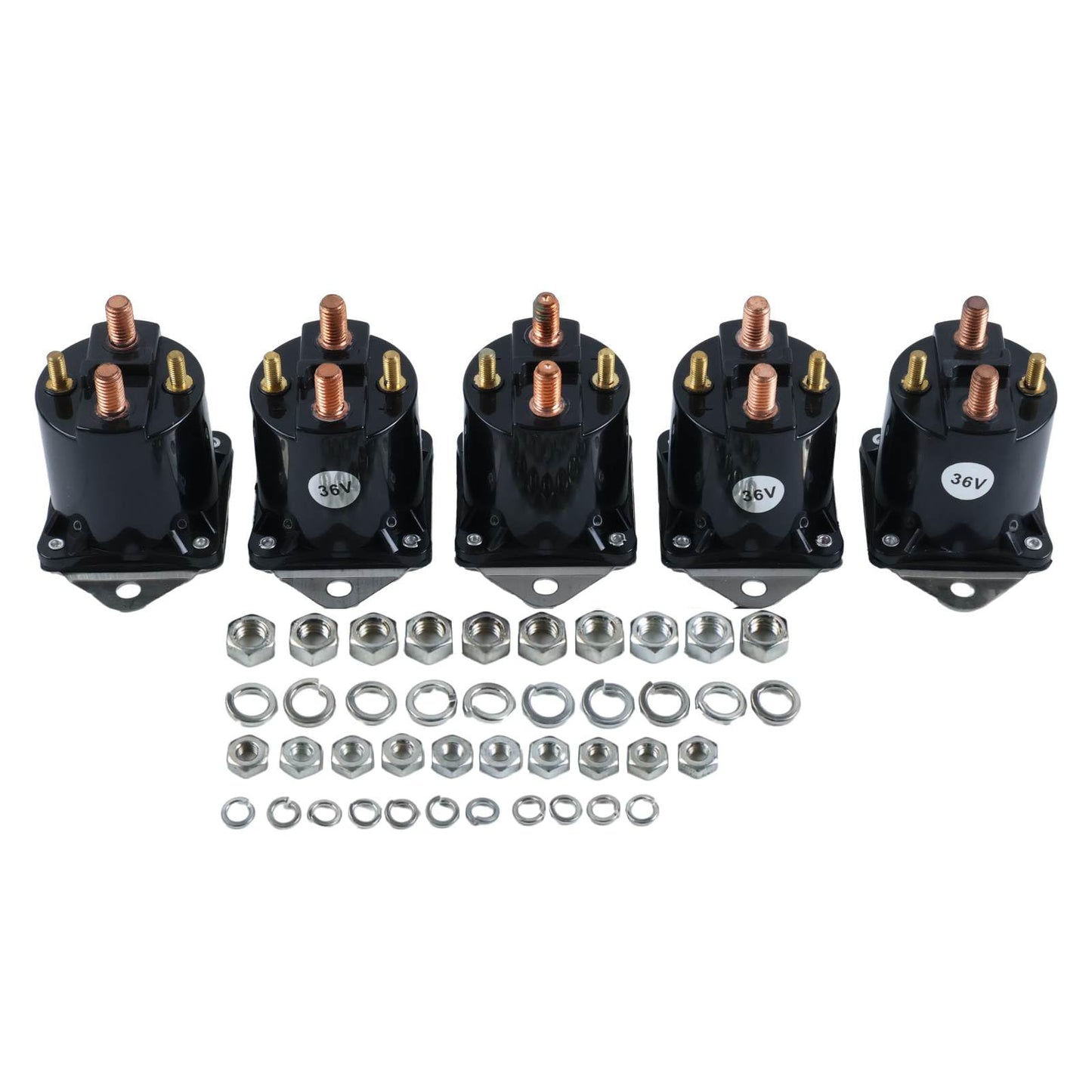 NETYANPI 5X 4-Terminals 36V Solenoid 8016 Compatible with Club Car DS Golf Carts Precedent Series 1976-1998