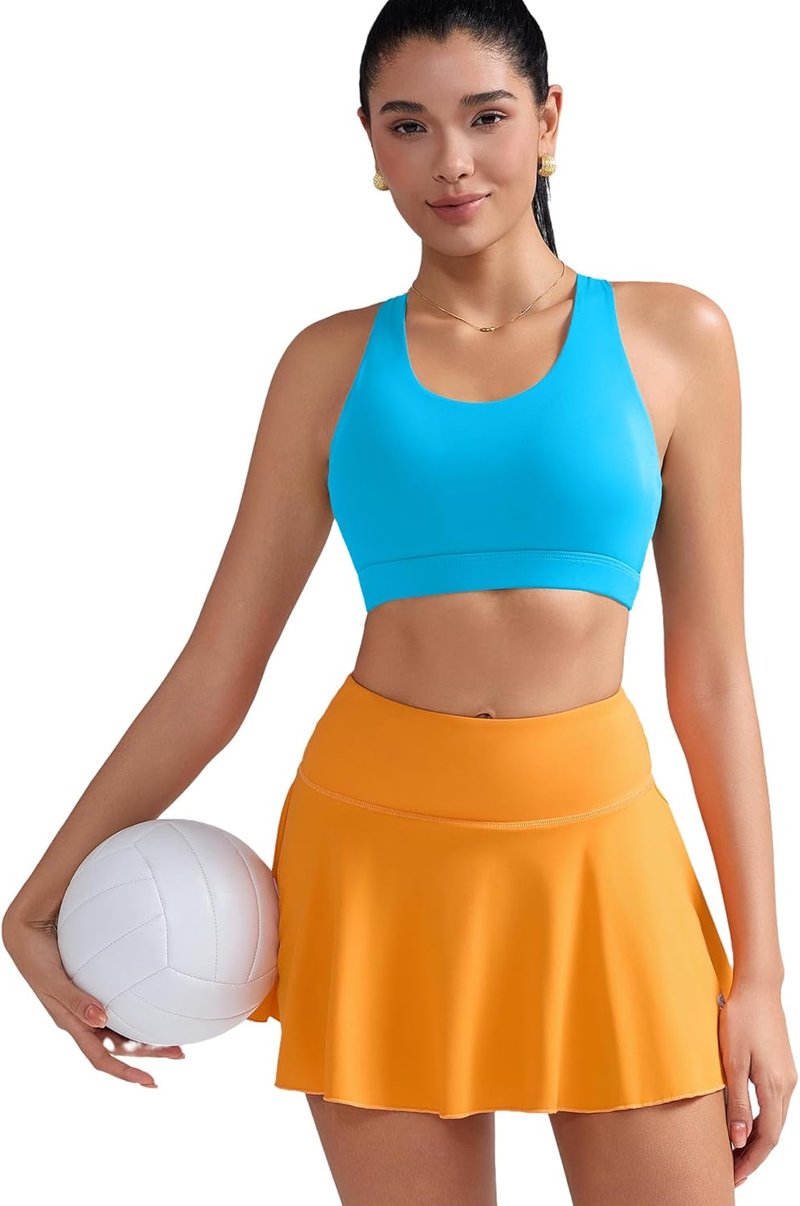 Sports Bras for Women - Padded Strappy Criss-Cross Back Medium Support with Removable Cups | Comfortable Fit