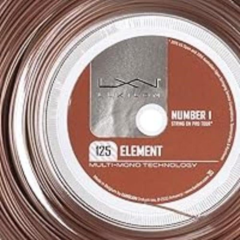 Luxilon Element 125 Tennis String - 200m Reel, Brown