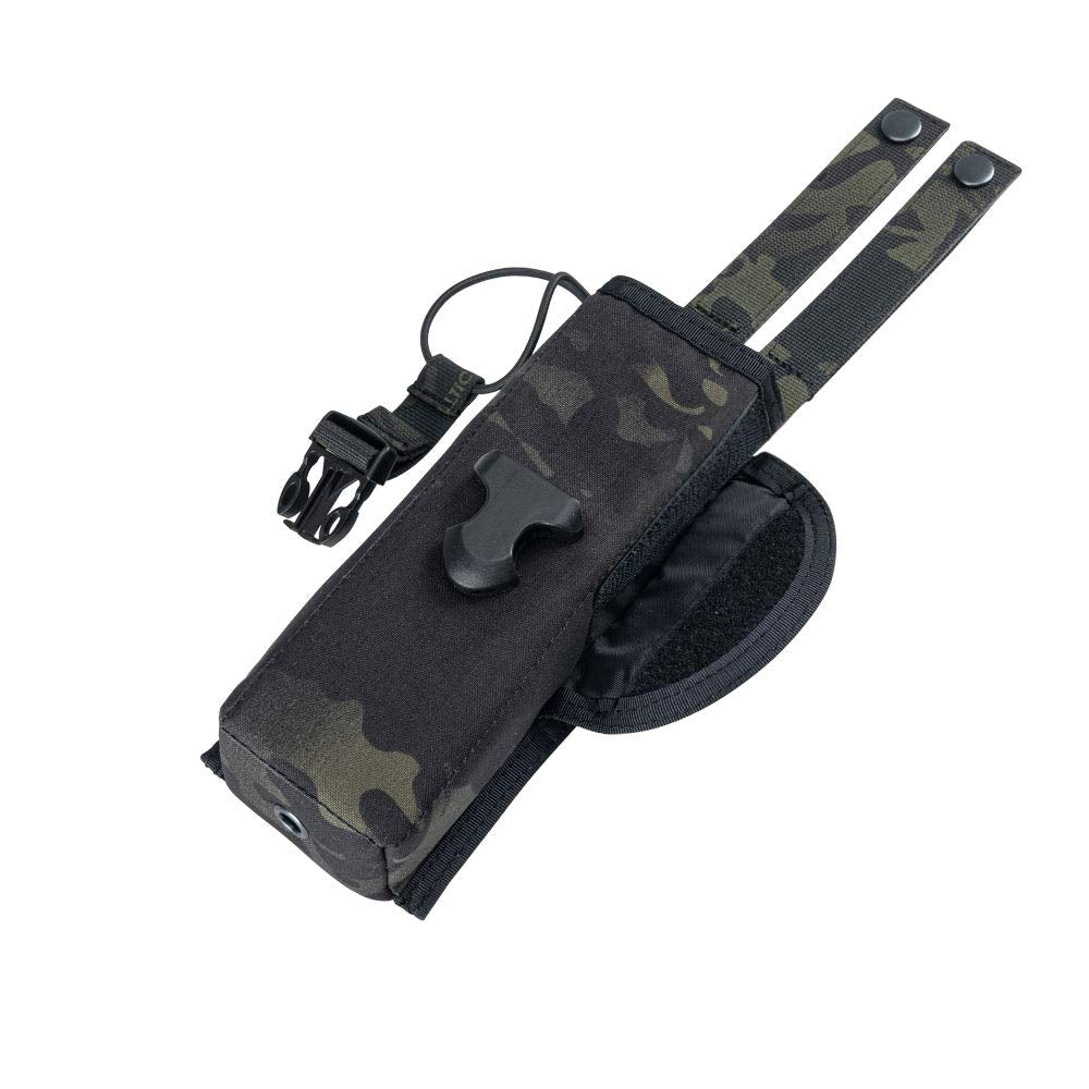 EXCELLENT ELITE SPANKER Tactical Universal Radio Holster Pouch Holder Case Bag Molle Adjustable Military Walkie Talkie Holder(Multicam-Black)