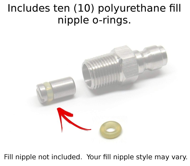 Captain O-Ring – (10 Pack) Replacement Paintball Fill Nipple O-Rings (90 Durometer Polyurethane)