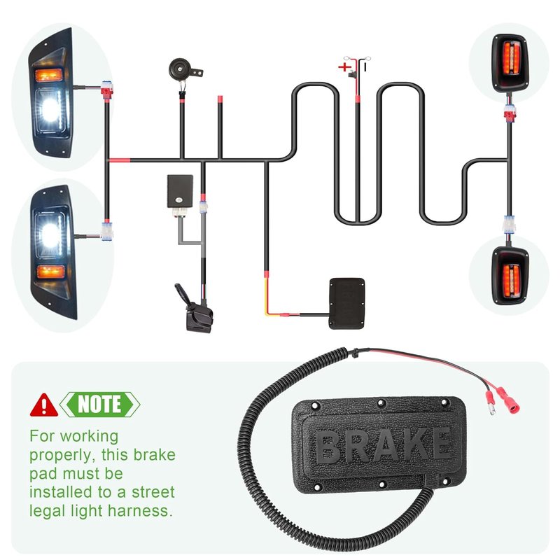 10L0L Universal Golf Cart Brake Light Switch/Brake Pad Switch for Club CAR EZGO and Yamaha Models (2 Packs)