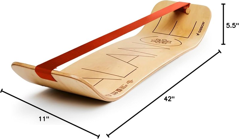 GIBBON SlackBoard | Balance Board for Core Workouts & Standing Desk Exercise - 1 & 2 Line Options