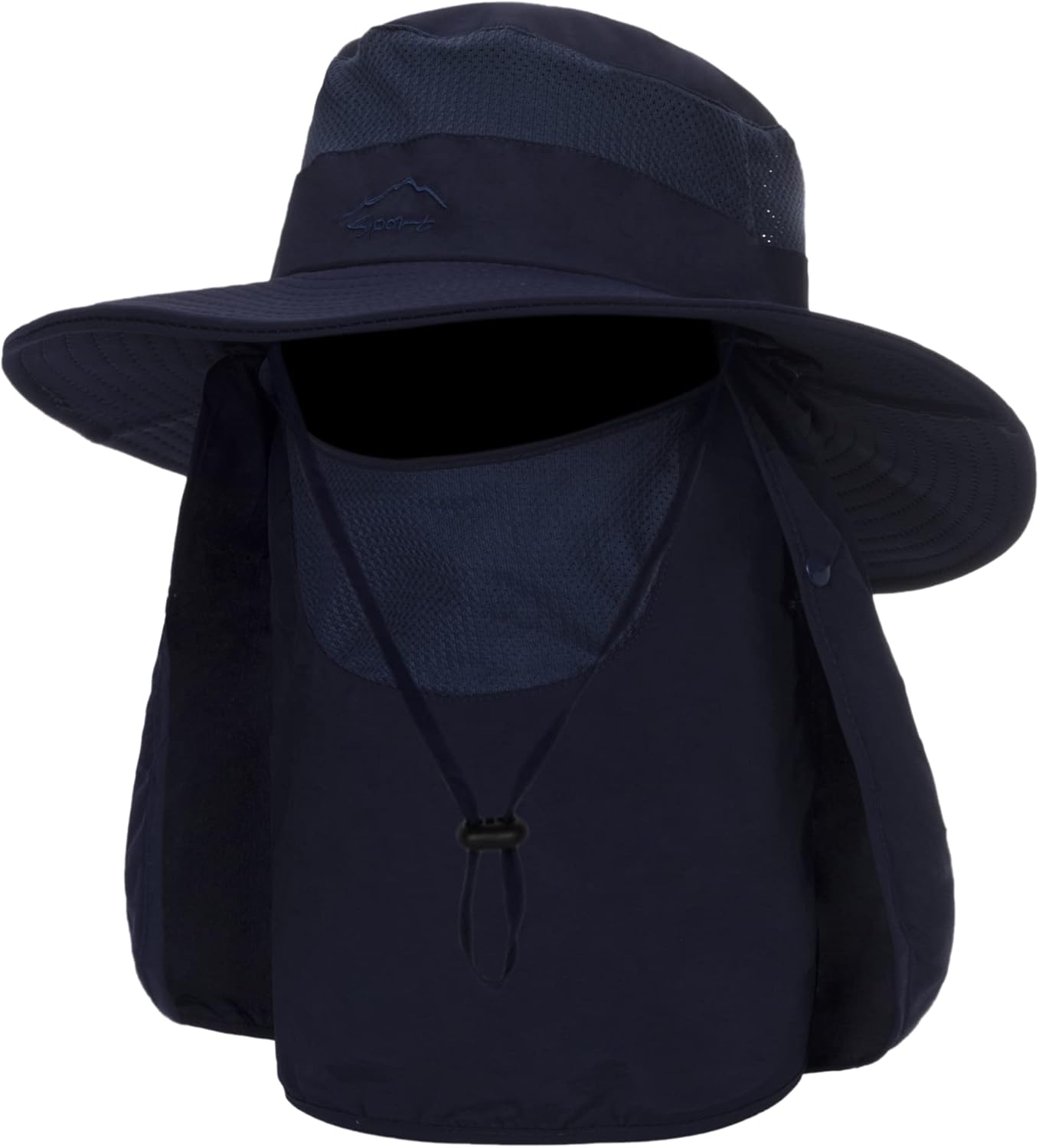 Wide Brim Sun Hat for Women & Men - Removable Neck & Face Flap, UPF 50+ Protection | Ideal for Fishing & Outdoor Activities