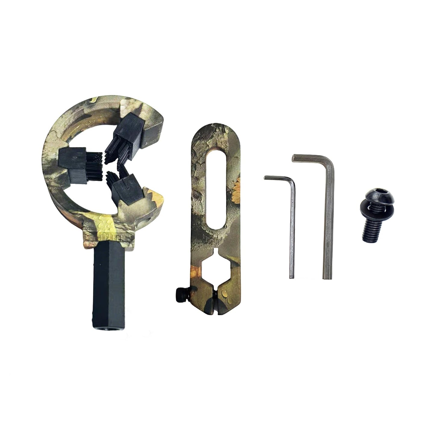 - QI HUO JU - Archery Arrow Rest Capture Whisker Biscuit Brush Arrow Rest for Compound Bow/Recurve Bow Hunting Shooting Target Left and Right Hand (Camo)
