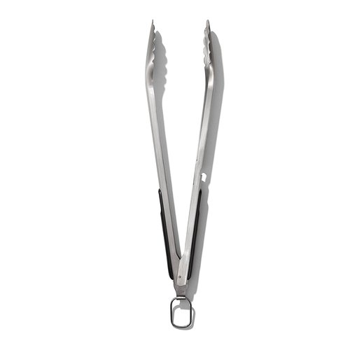 OXO Good Grips Grilling Tools, 3pc Set-Tongs, Turner Rest, Black