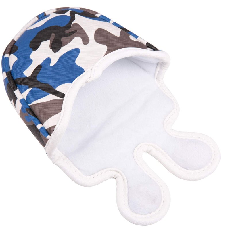 Blue Camouflage Golf Mallet Putter Head Cover with 2ball Magnetic Closure for Center Shaft