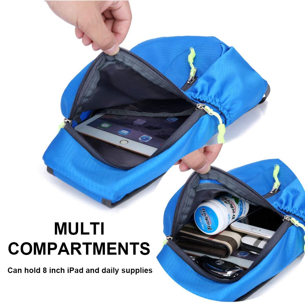 Peicees Small Sling Bag - Crossbody, Chest, Packable Backpack - Waterproof Shoulder Bag for Men & Women - Hiking, Travel