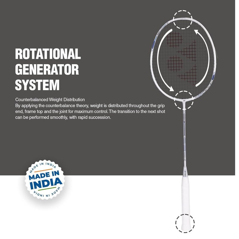 Yonex Badminton Racquet Astrox Attack 9 Pearl White G4 4U(80GMS-32LBS) (Made in India)