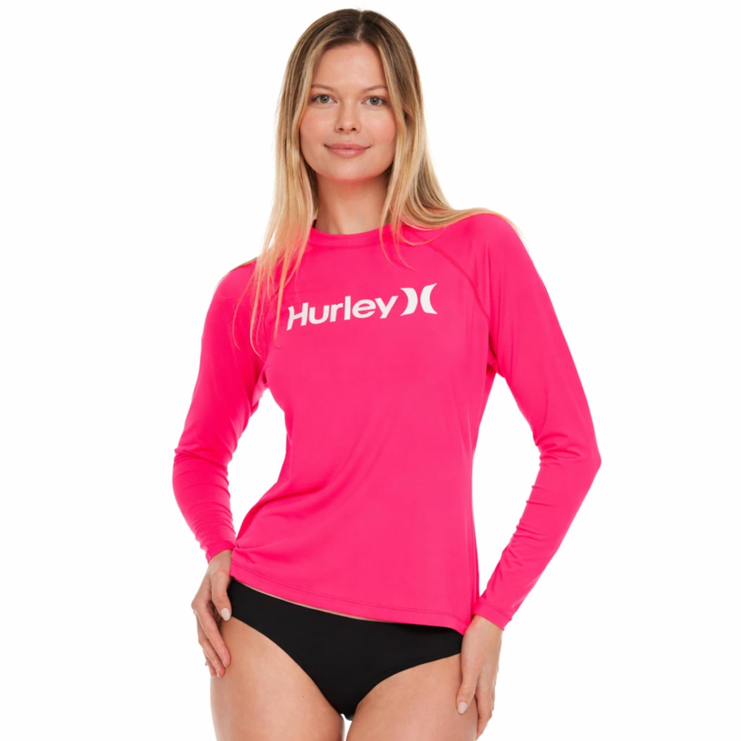 Hurley Rash Guard for Women, Womens Rash Guard Long Sleeve Shirts, Rashguard Swim Shirt Women UPF 50+ SPF & UV Protection