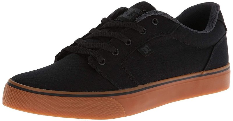 DC Men's Anvil TX Shoe, Black/Gum, 12 D M US