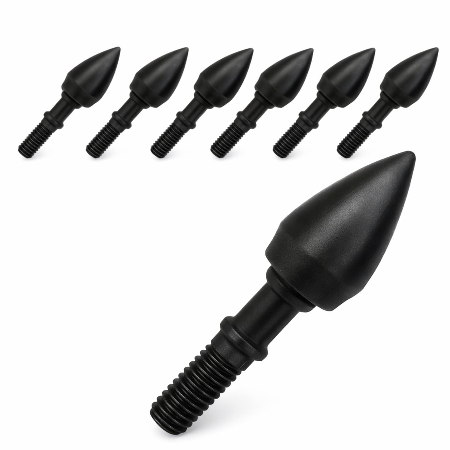 Tooth Of The Arrow 100% USA Made Archery Field Points, 125 Grain Field Points, for Recurve, Compound Bow Crossbow, Archery Target Crossbow Practice Tip - 6 Pack (Standard 8-32 Thread)