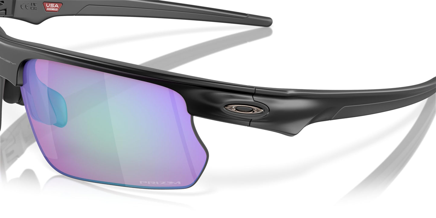 Oakley OO9400 Bisphaera Rectangular Sunglasses, Matte Black/Prizm Golf, 68 mm