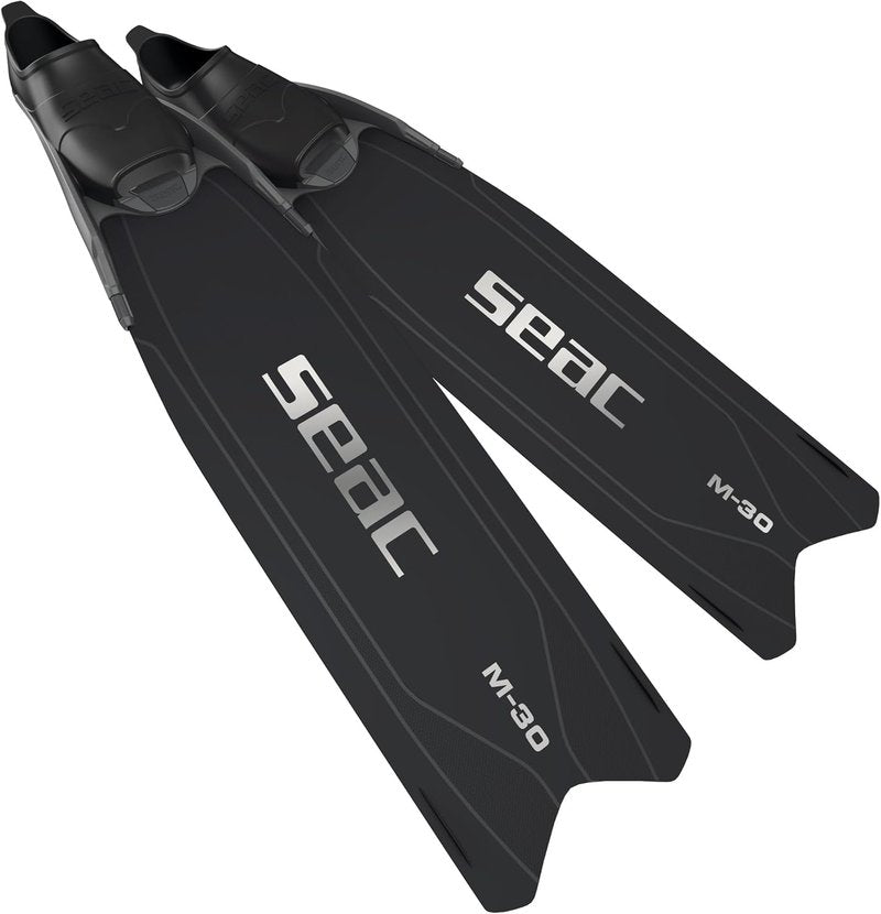 SEAC M-30 Freediving Fins - Interchangeable Blades, Soft Foot Pocket | 30° Angle, High-Modulus Technopolymer