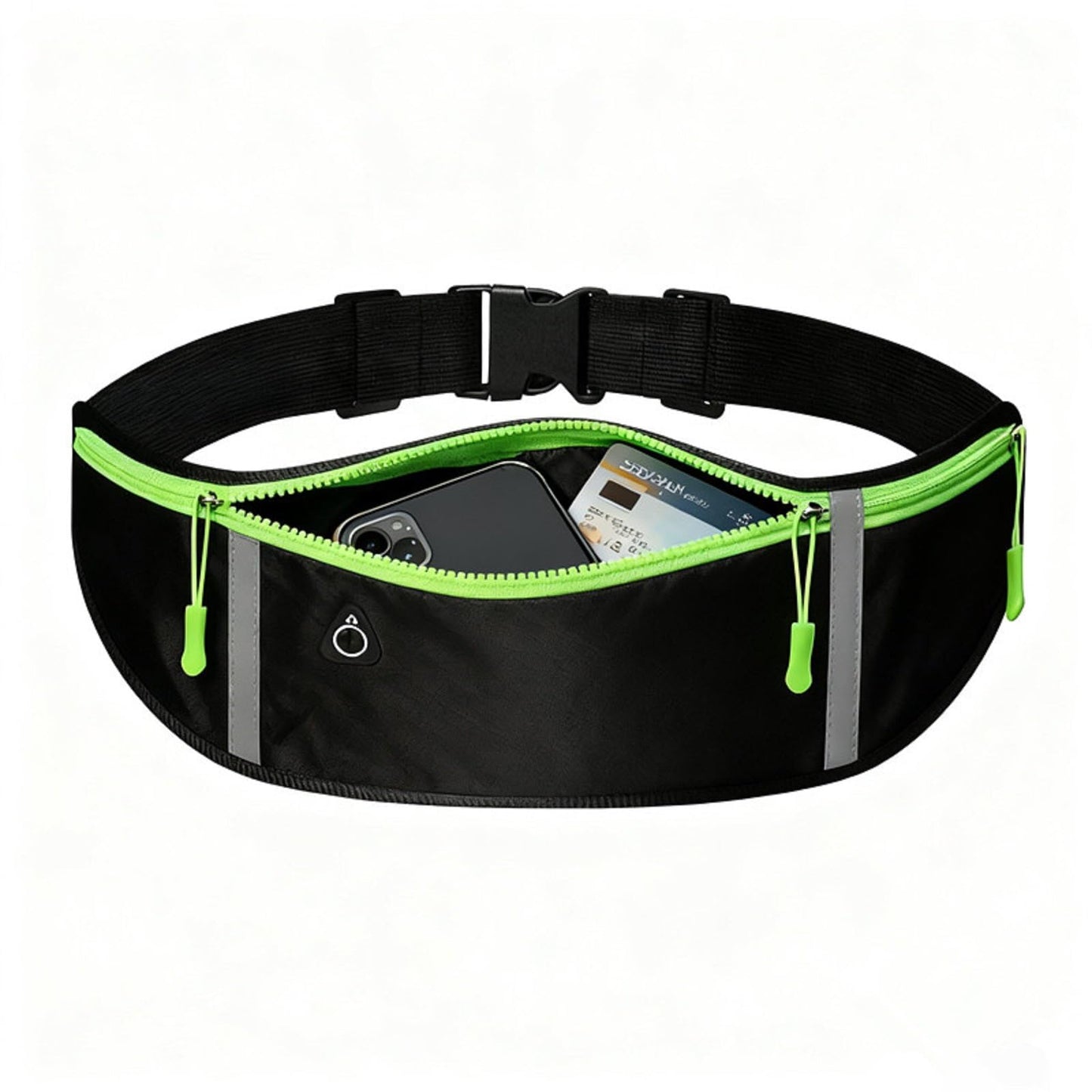Beatac Slim Running Belt For Jogging, Hiking & Cycling Unisex Phone & Money Holder for Men & Women (Black)