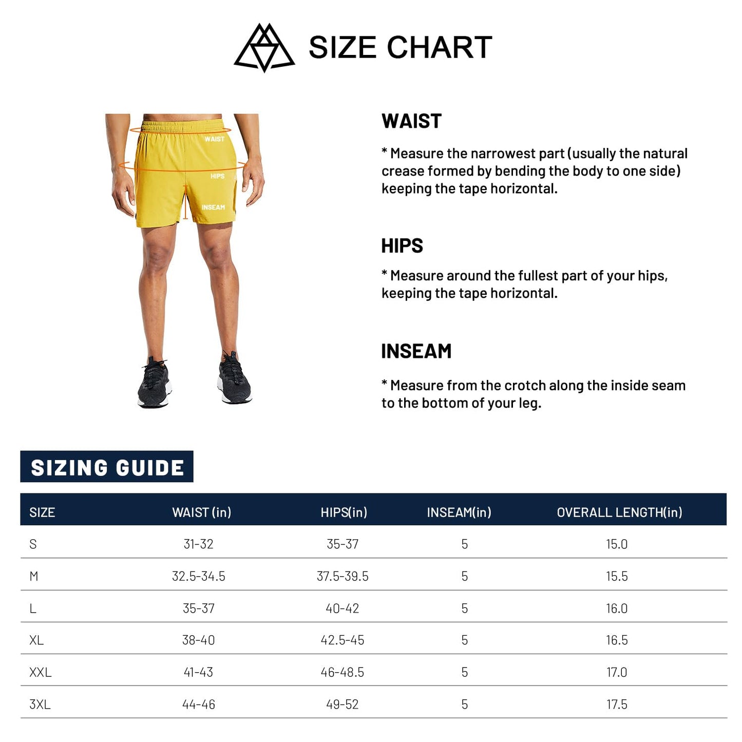 Haimont Mens Gym Shorts with Pockets, Elastic Waist Water Resistant Athletic Workout Exercise Fitness Shorts, 5 Inch, Yellow, M