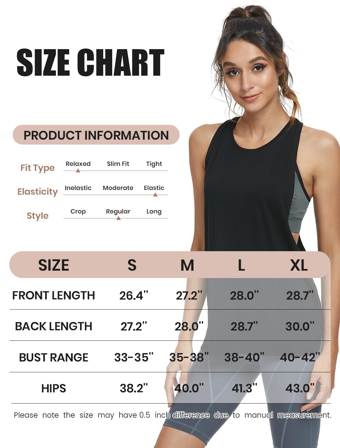 Cosy Pyro Workout Tank Tops for Women Lightweight Running Tanks Basic Gym Tops Sleeveless Athletic Yoga Shirts-4 Pack Black/Light Gray/White/Blue Small