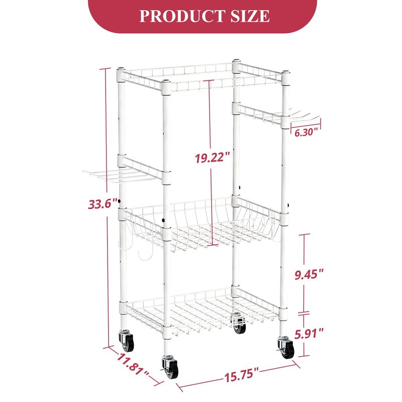 VOPEAK Home Gym Storage Rack with Wheels, Yoga Mat Storage Organizer for Kettlebells, Dumbbells, Resistance Bands, Space Saving 2-Tier Weight Rack for Home Gym, Garage, Easy to Install (3Tier-Black)