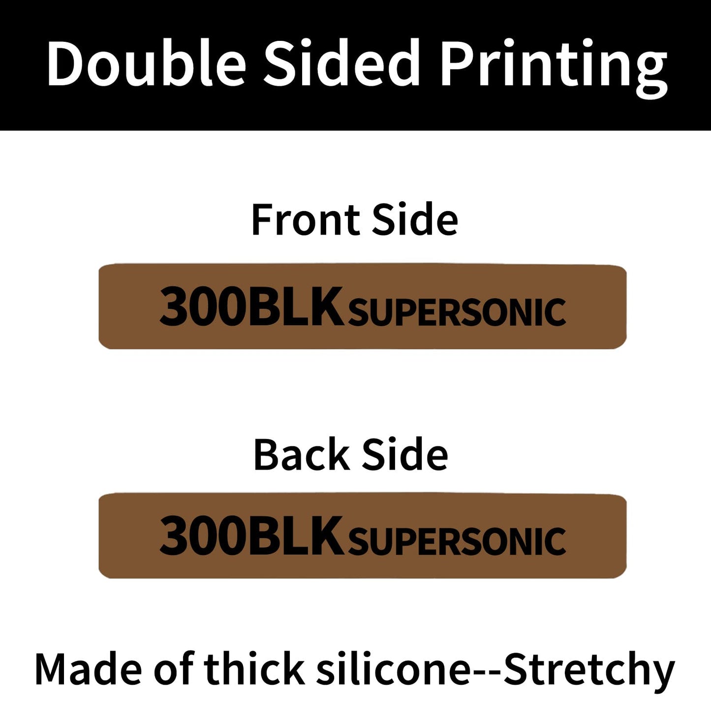 12 Pack Miaozhun 300 BLK Supersonic Magazine Marking Bands .300 Blackout Supersonic Magazine Caliber Identification(Coyote Brown-Black)