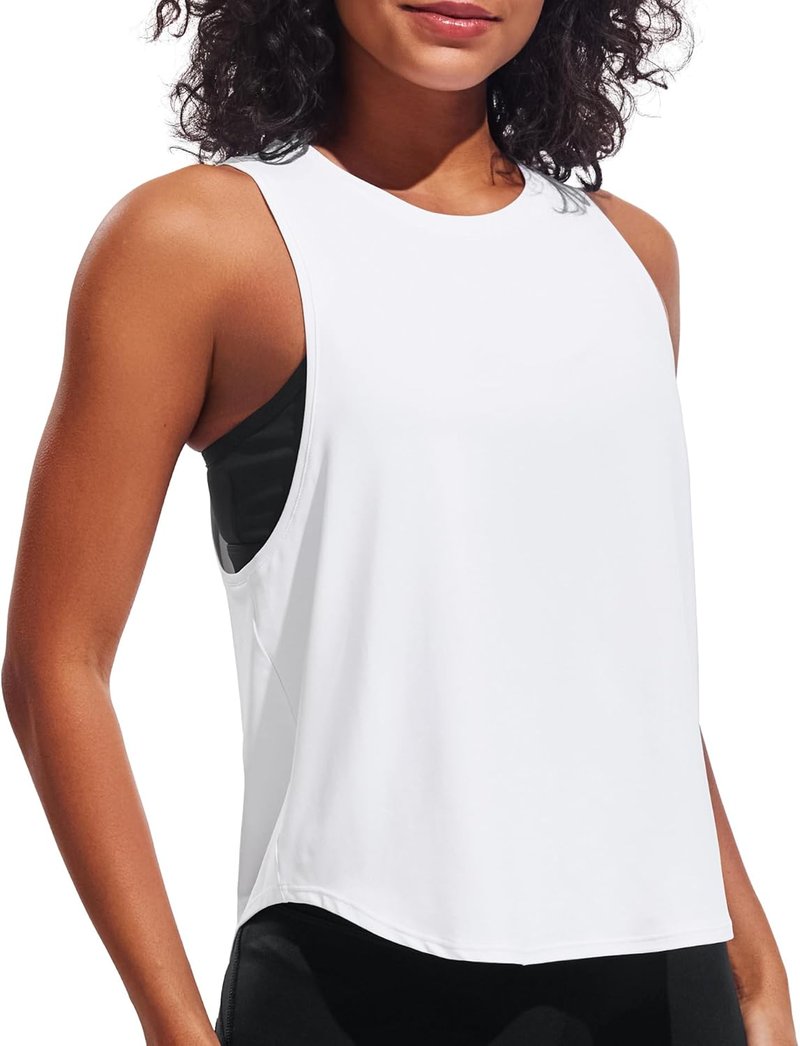 Workout Tank Tops for Women - UPF 50+ Quick Dry Ice Silk Athletic Sleeveless Gym Shirts | Loose Fit