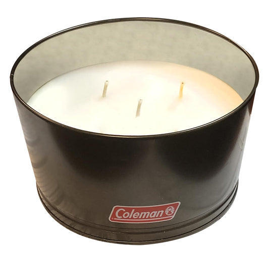 Coleman Outdoor Citronella Candle, Decorative 3-Wick Tin Bucket Candle for Patio, Backyard, Outdoor, Camping Candle, Black Tin Bucket Candle, Up to 35 Hours Burn time, 20oz