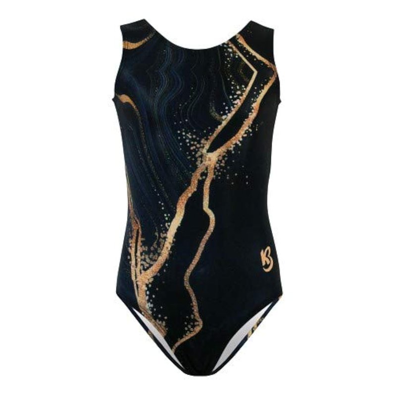 k-Bee Leotards Starstuck Gold Girl's Gymnastics Leotard (Adult Medium