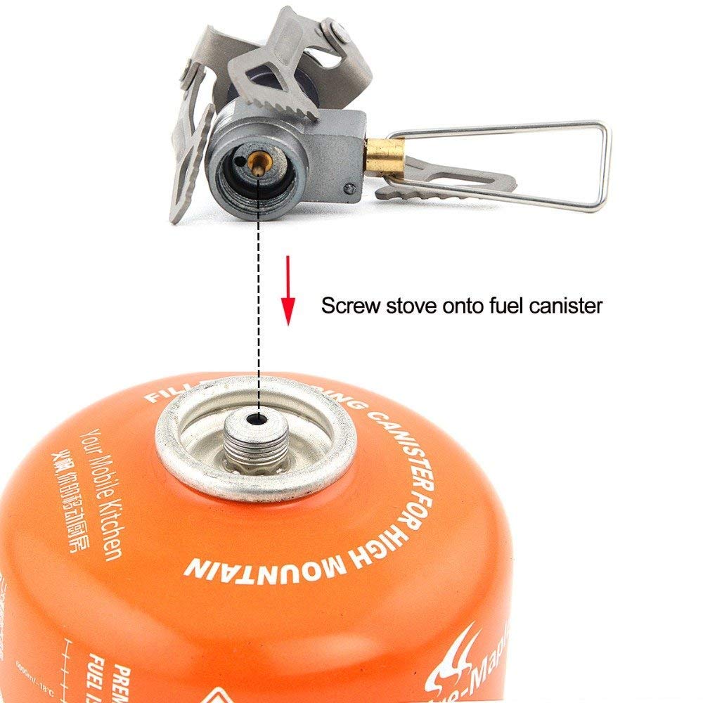 BRS Stove BRS 3000T Stove Ultralight Titanium Backpacking Stove Portable Propane Camping Stove Only 26g