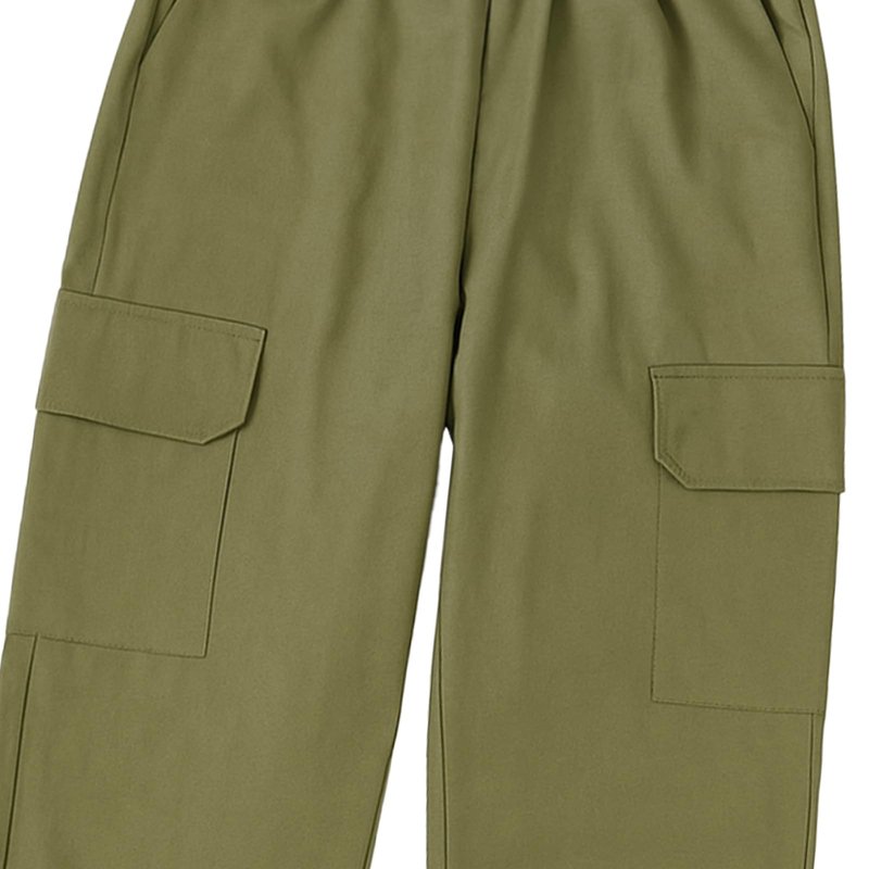 QPJQPJ Boys Cargo Pants 3 Pack Loose-Fitting Casual Sports Pants with Pockets Jogging Trousers Bottom for Kids 8-12 Years 12Y