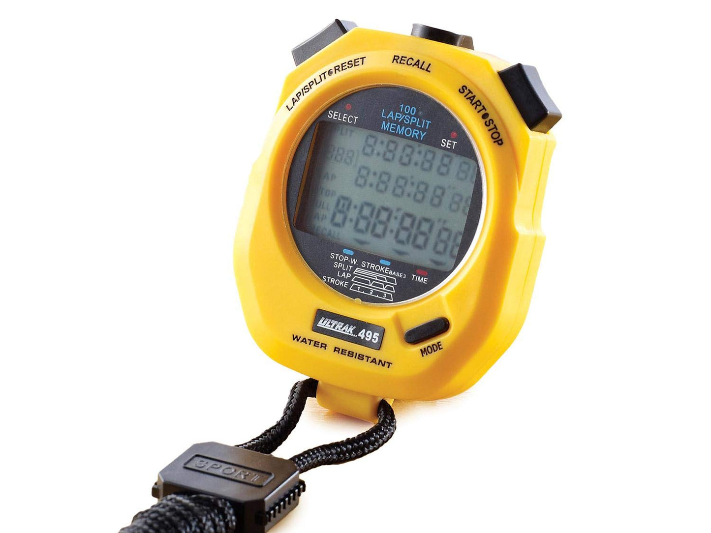 Ultrak 495 100 Lap Memory Timer (2-Pack), Yellow