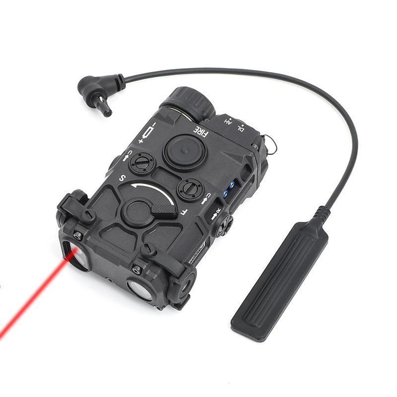 Airsoft Tactical Aiming Laser Sight, 8 Modes with Red Laser + IR Laser + Withe LED Flashlight, Compatible with 20mm Picatinny Rail CQB GBB