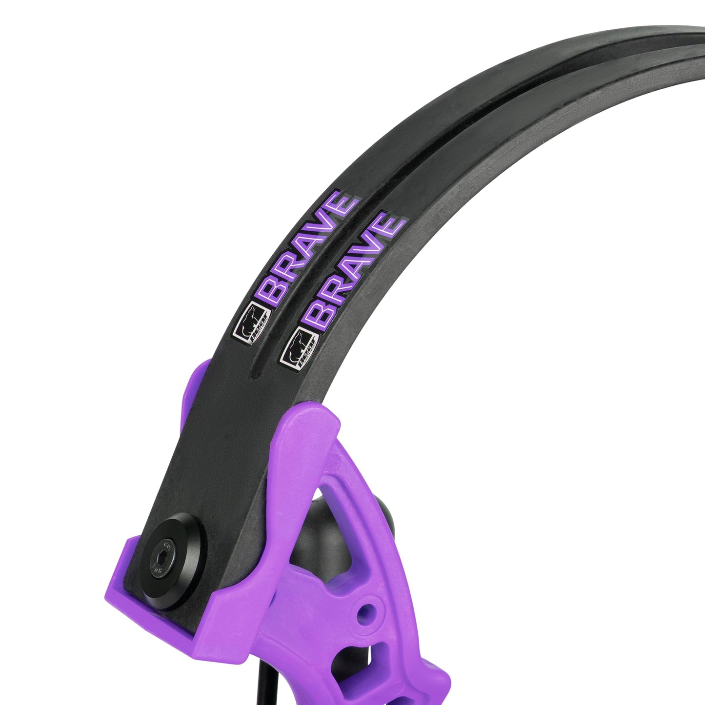 Bear Archery Brave Youth Bow Includes Whisker Biscuit, Arrows, and Arrow Quiver Recommended for Ages 8 and Up – Purple, Right Hand
