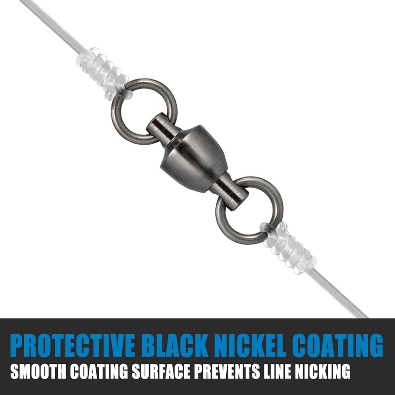 Ball Bearing Fishing Swivels - 50 Pack Heavy-Duty Stainless Steel | Saltwater & Freshwater #7